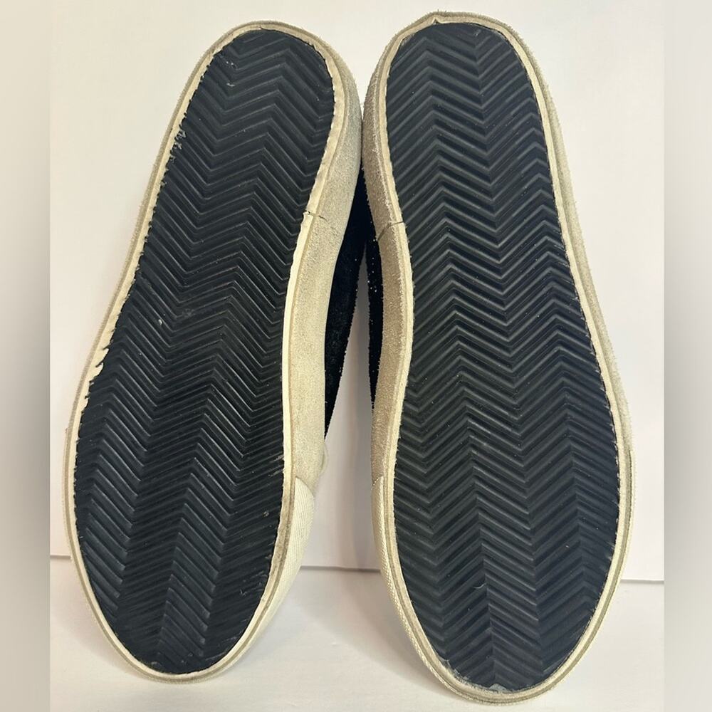 authentic Golden Goose Super Star Sneakers EU 38 US 8 black velvet & suede star - Picture 13 of 14
